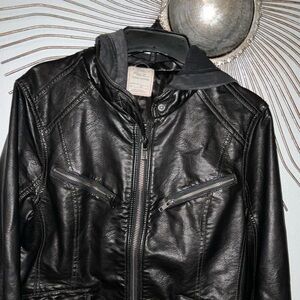 We The Free Women's Black Vegan Leather Jacket